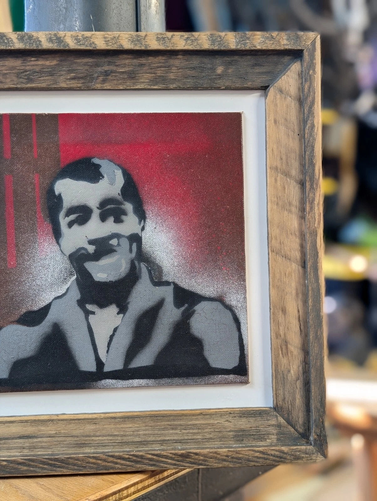 Original Street art Canvas - Custom Frame - Signed By Artist- See Desc